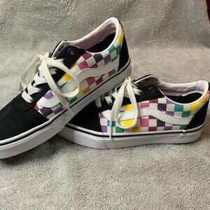 Colored Checker Low Top Vans Women's Size 7
